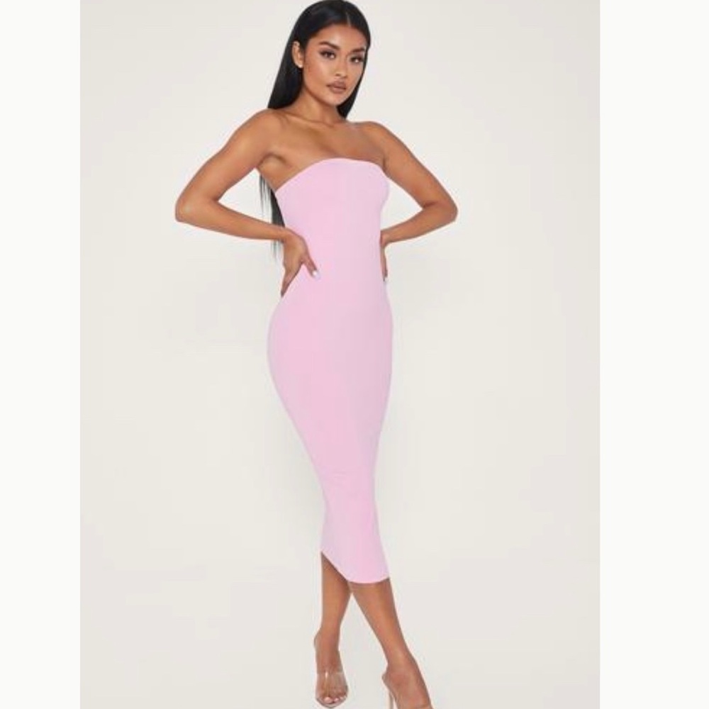 Meshki Pink Emilee Strapless Midaxi